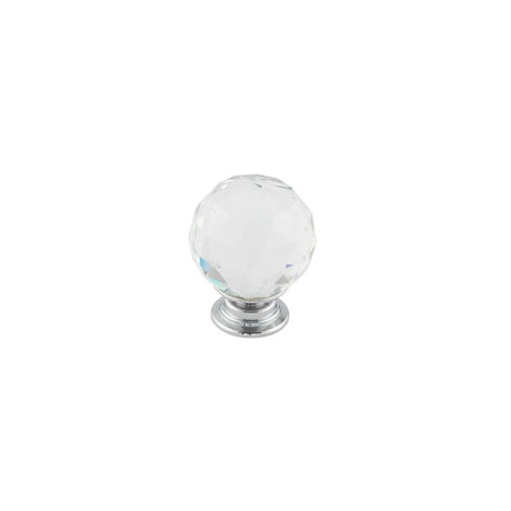 High quality image of Frelan - 30mm SN Faceted ball knob | Sku. jh4155-30sn | available to order from Trade Door Handles in Kendal.