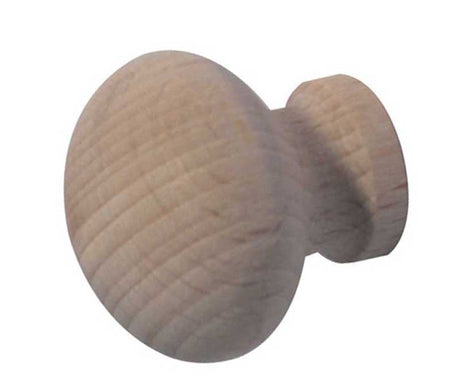 High quality image of Frelan - Wooden Cabinet Knob 38mm Dia. - Un-Varnished | Sku. jka38b | available to order from Trade Door Handles in Kendal.