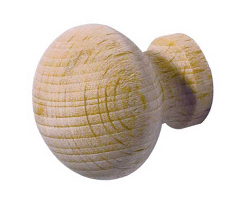 High quality image of Frelan - Wooden Cabinet Knob 50mm Dia. - Un-Varnished | Sku. jka50b | available to order from Trade Door Handles in Kendal.