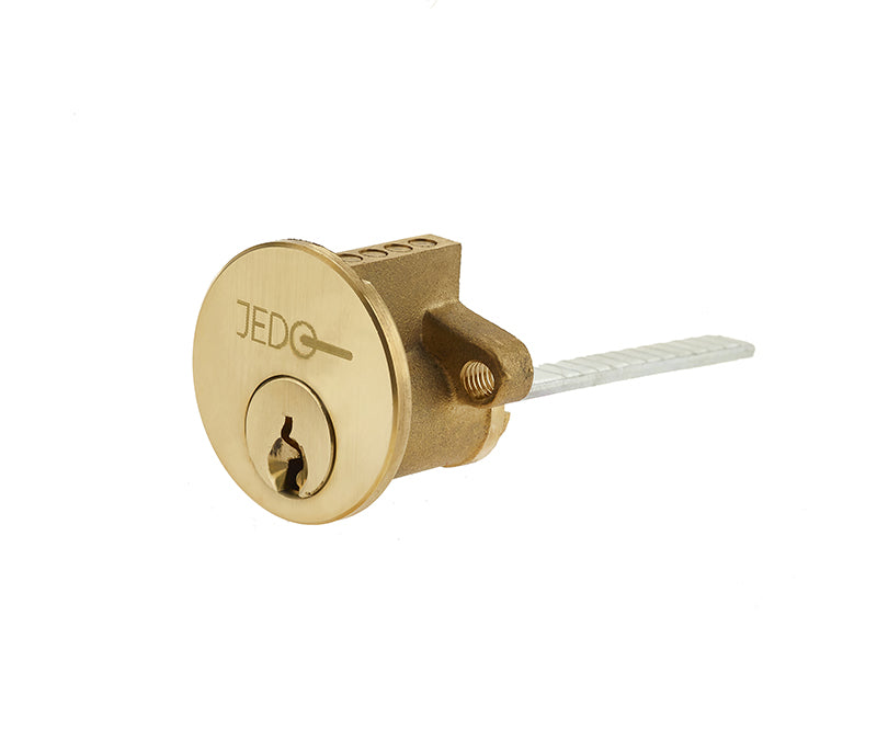 High quality image of Frelan - PB 5 pin rim cylinder | Sku. jl-5prcpb | available to order from Trade Door Handles in Kendal.