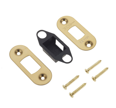 High quality image of Frelan - PVD Radiused accessory pack for JL-HDB hvy duty bolt | Sku. jl-acdrpvd | available to order from Trade Door Handles in Kendal.