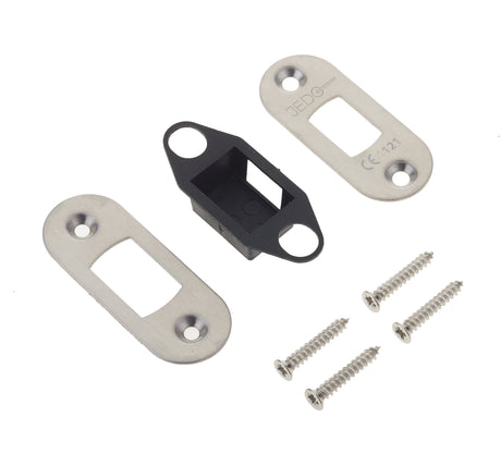 This is an image showing the Frelan - SS Radiused accessory pack for JL-HDB hvy duty tubular bolt available to order from Trade Door Handles in Kendal