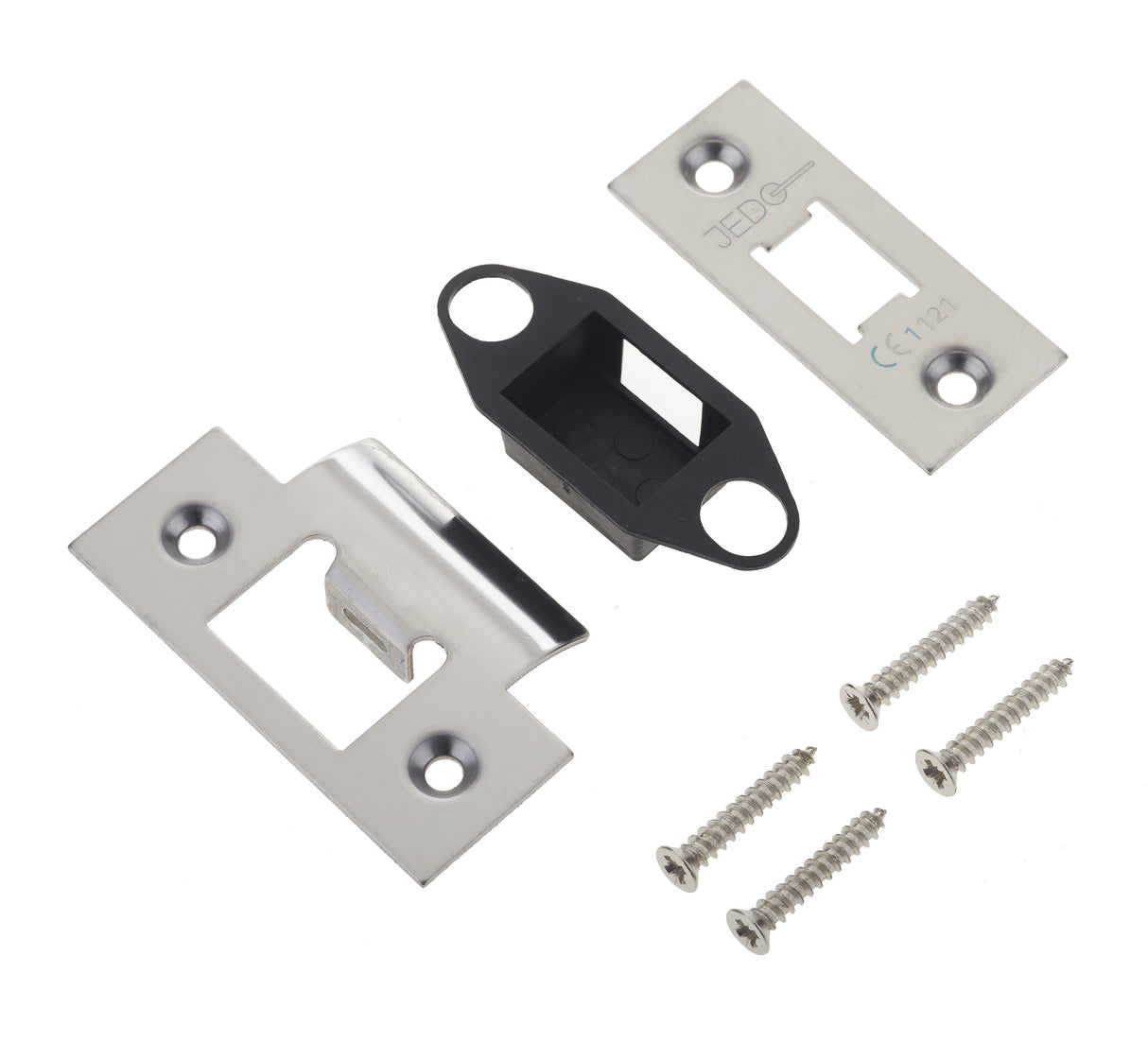 This is an image showing the Frelan - Accessory Pack's for Heavy Duty Tubular Latche JL-HDT - Polished Stainl available to order from Trade Door Handles in Kendal