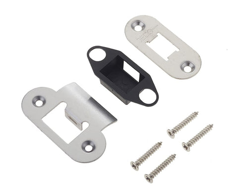 This is an image showing the Frelan - SS Radiused accessory pack for JL-HDT hvy duty tubular latch available to order from Trade Door Handles in Kendal