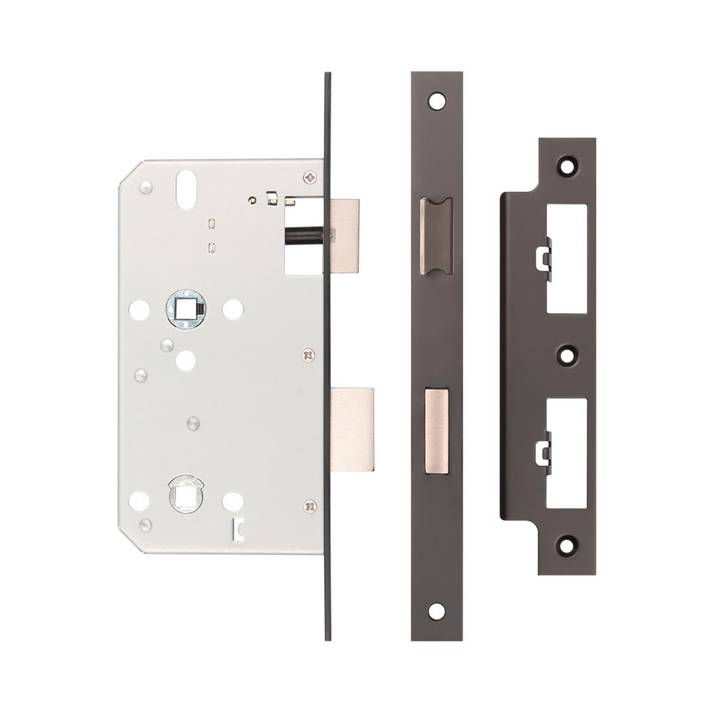 High quality image of Frelan - Jedo 78mm Din Bathroom Locks 60mm Backset Dark Bronze Sku. JL-DB60DB