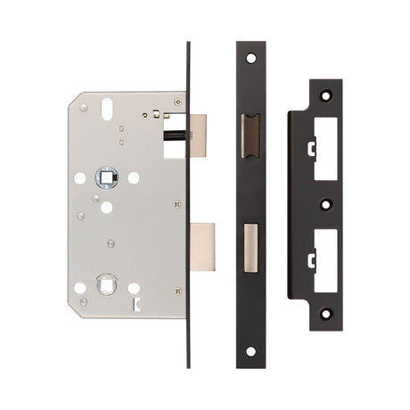 High quality image of Frelan - Jedo 78mm Din Bathroom Locks 60mm Backset Black Sku. JL-DB60MB