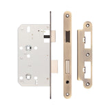 High quality image of Frelan - Jedo 78mm Din Bathroom Locks 60mm Backset Radiused Antique Brass Sku. JL-DB60RAB