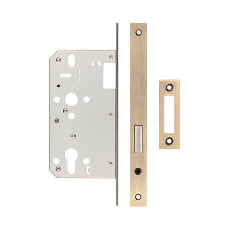 High quality image of Frelan - Jedo 72mm Antique Brass Din Euro Deadlock 60mm Backset Sku. JL-DD60AB