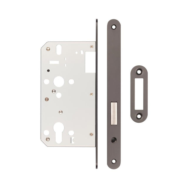 High quality image of Frelan - 72mm Dark Bronze Din Euro Deadlock Radiused 60mm Backset Sku. JL-DD60RDB