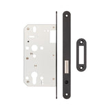 High quality image of Frelan - 72mm Black Din Euro Deadlock Radiused 60mm Backset Sku. JL-DD60RMB