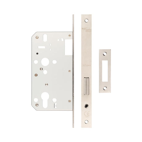 High quality image of Frelan - 72mm Satin Stainless Steel Din Euro Deadlock 60mm Backset Sku. JL-DD60SSS