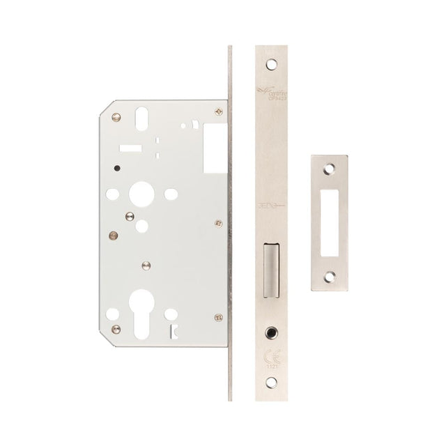 High quality image of Frelan - 72mm Satin Stainless Steel Din Euro Deadlock 60mm Backset Sku. JL-DD60SSS