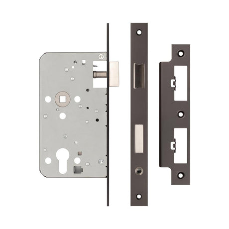 High quality image of Frelan - 72mm Dark Bronze Din Euro Escape Lock 60mm Backset Sku. JL-DE60DB