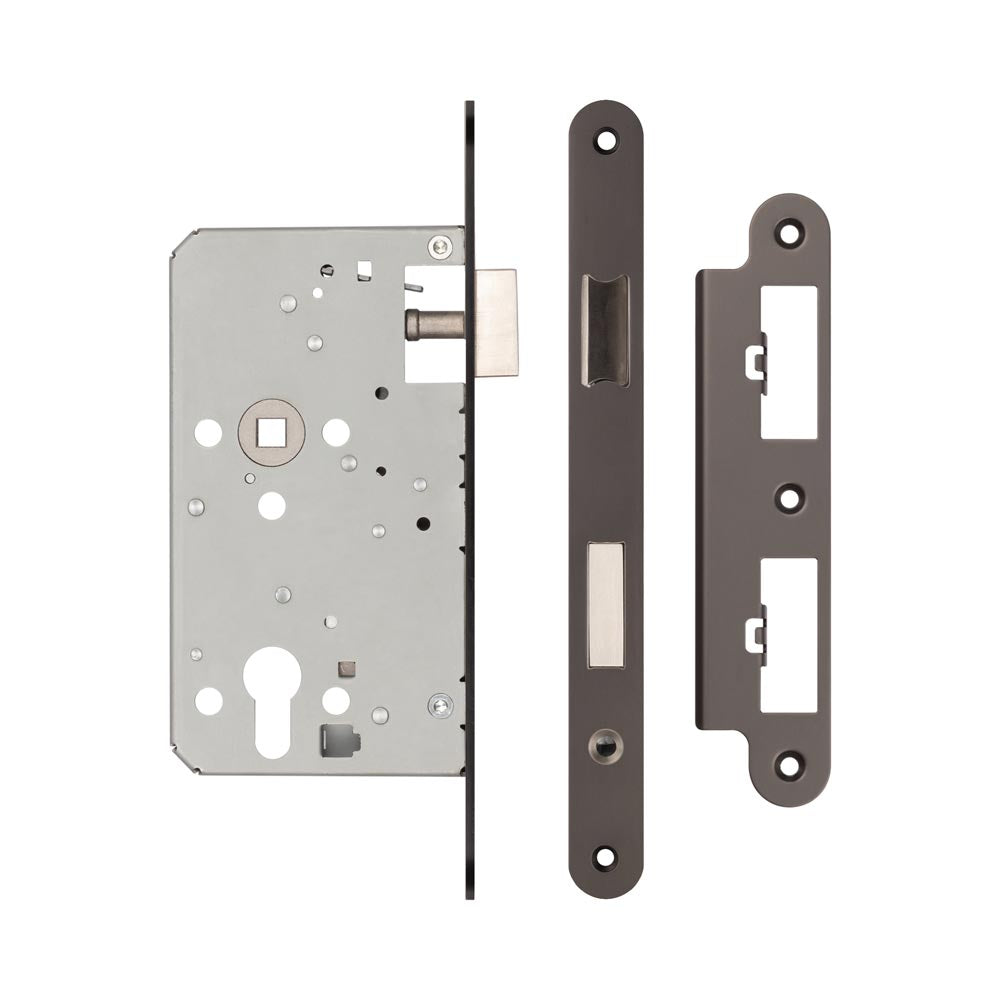 High quality image of Frelan - 72mm Dark Bronze Din Euro Escape lock Radiused 60mm Backset Sku. JL-DE60RDB