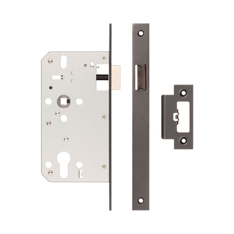 High quality image of Frelan - 72mm Dark Bronze Din Euro Latch 60mm Backset Sku. JL-DL60DB