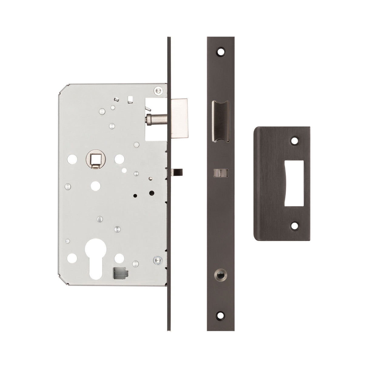 High quality image of Frelan - 72mm Dark Bronze Din Euro Nightlatch 60mm Backset Sku. JL-DNL60DB