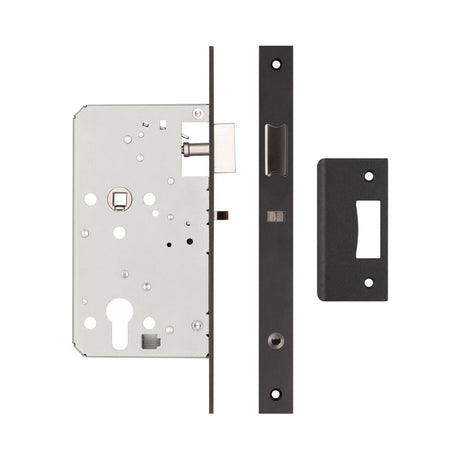 High quality image of Frelan - 72mm Black Din Euro Nightlatch 60mm Backset Sku. JL-DNL60MB