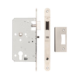 High quality image of Frelan - Architectural 72mm Din Nightlatches 60mm Backset Radiused Satin Stainless Steel Sku. JL-DNL60RSSS
