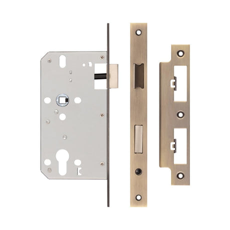High quality image of Frelan - 72mm Antique Brass Din Euro Sashlock 60mm Backset Sku. JL-DS60AB