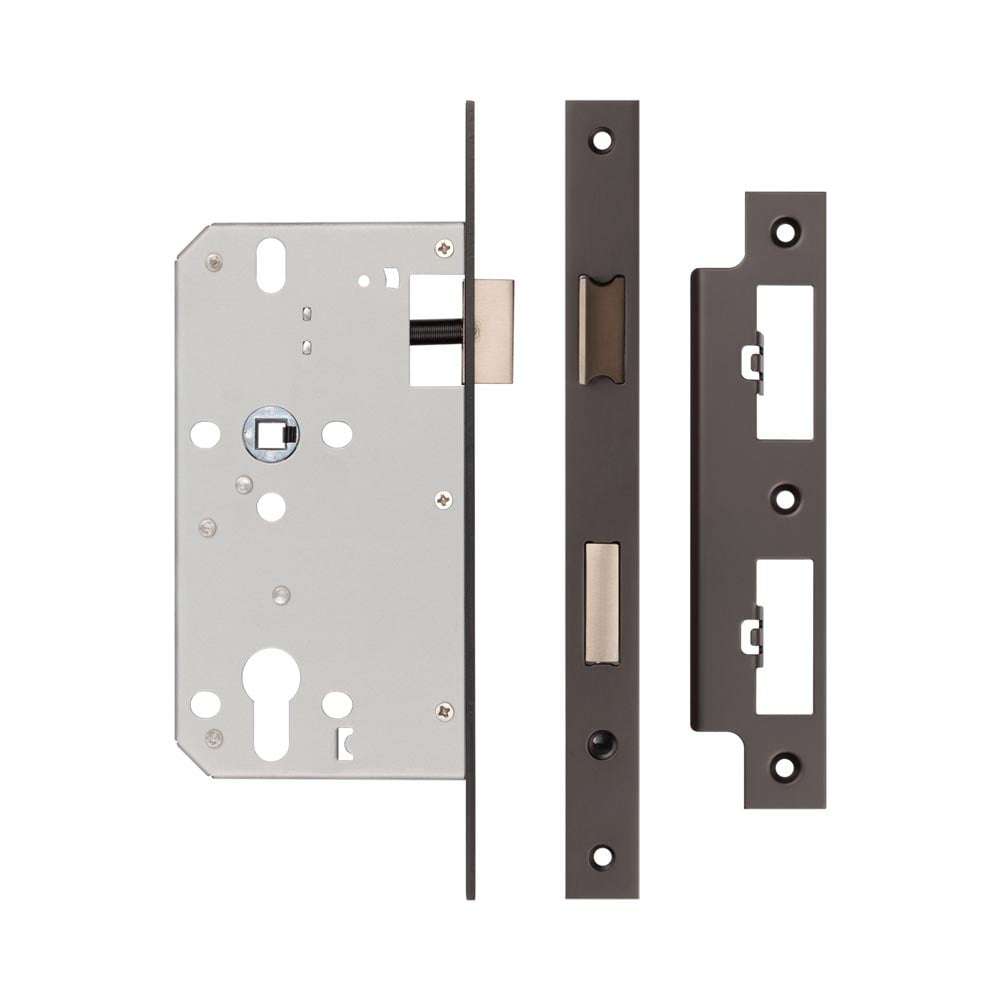 High quality image of Frelan - 72mm Dark Bronze Din Euro Sashlock 60mm Backset Sku. JL-DS60DB