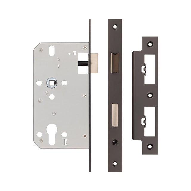 High quality image of Frelan - 72mm Dark Bronze Din Euro Sashlock 60mm Backset Sku. JL-DS60DB
