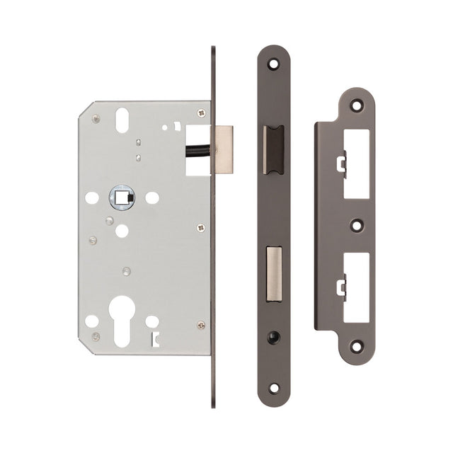 High quality image of Frelan - 72mm Dark Bronze Din Euro Sashlock Radiused 60mm Backset Sku. JL-DS60RDB
