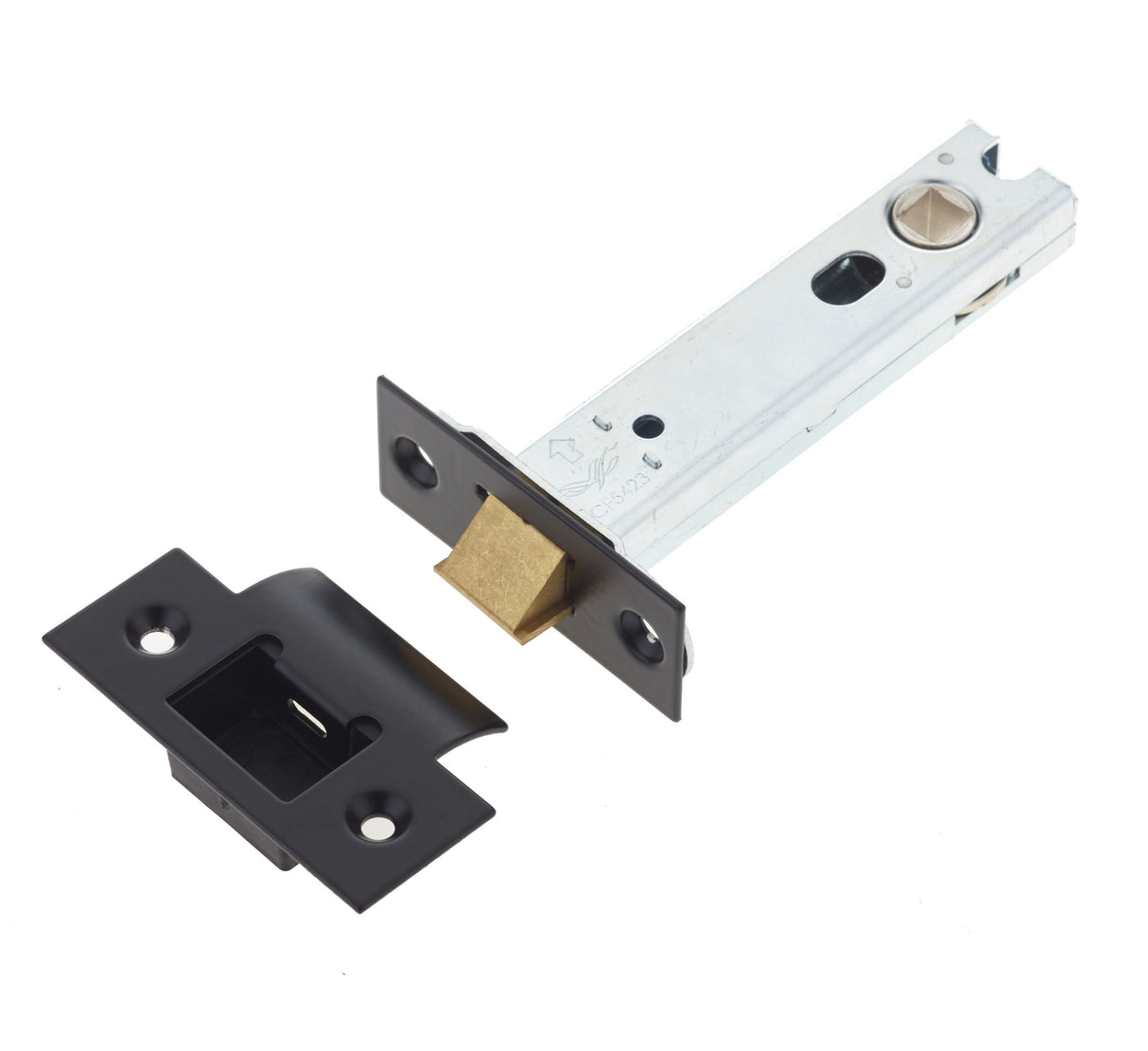 This is an image showing the Frelan - 102mm Heavy Duty Tubular Latch - Black available to order from Trade Door Handles in Kendal