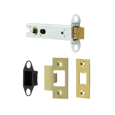 High quality image of Frelan - 102mm SB Heavy duty tubular latch | Sku. jl-hdt102sb | available to order from Trade Door Handles in Kendal.