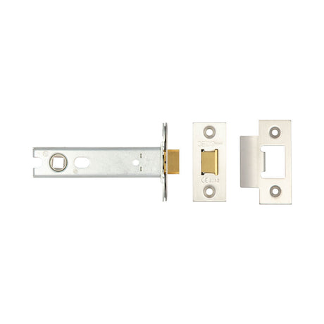 High quality image of Frelan - Jedo Heavy Duty Tubular Latches - 45 Degree Short Travel 102mm Satin Stainless Steel Sku. JL-HDT102SS