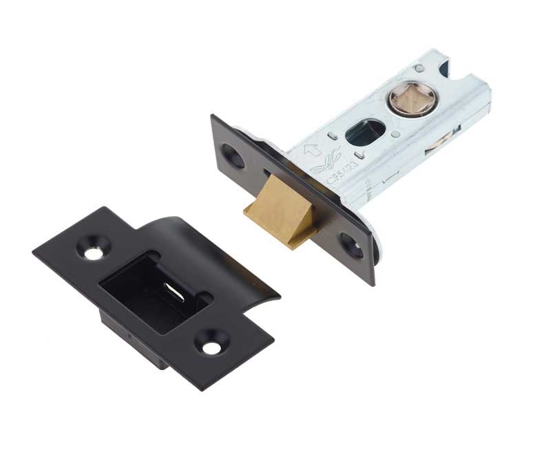 This is an image showing the Frelan - 64mm Heavy Duty Tubular Latch - Black available to order from Trade Door Handles in Kendal