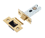 High quality image of Frelan - Jedo Heavy Duty Tubular Latches - 45 Degree Short Travel 64mm Brass Finish Sku. JL-HDT64PVD