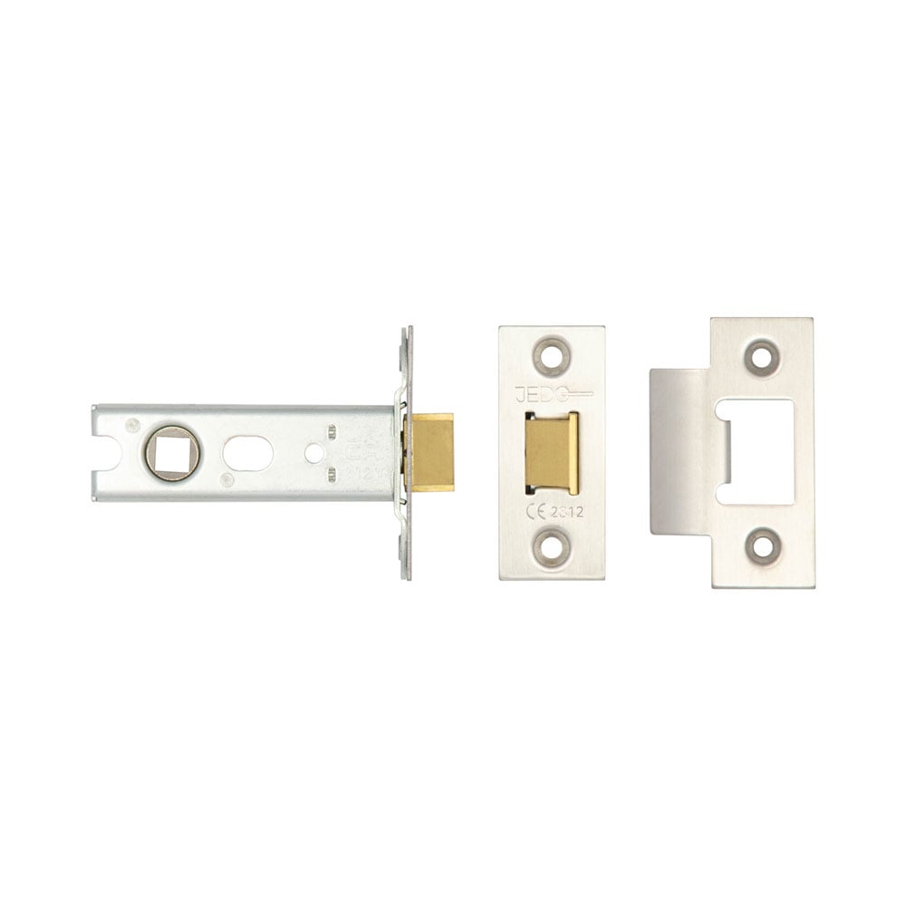 High quality image of Frelan - Jedo Heavy Duty Tubular Latches - 45 Degree Short Travel 76mm Satin Stainless Steel Sku. JL-HDT76SS