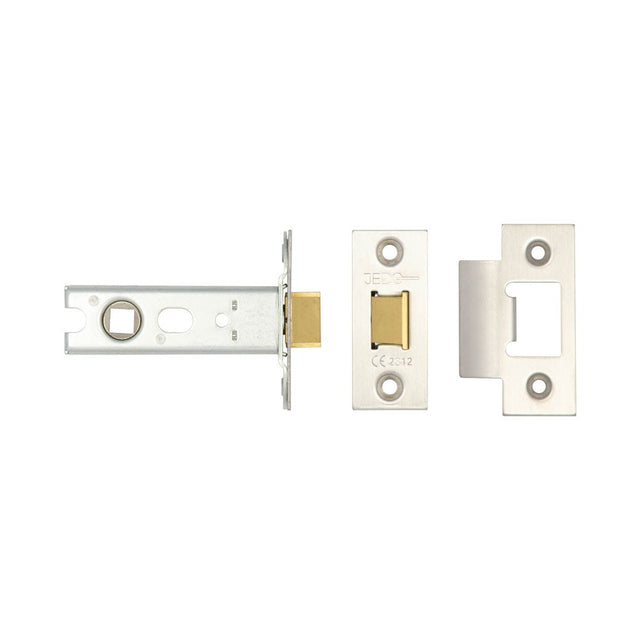 High quality image of Frelan - Jedo Heavy Duty Tubular Latches - 45 Degree Short Travel 76mm Satin Stainless Steel Sku. JL-HDT76SS