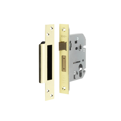 High quality image of Frelan - Jedo Euro Profile Sashlocks 76mm Polished Brass Sku. JL1051PB
