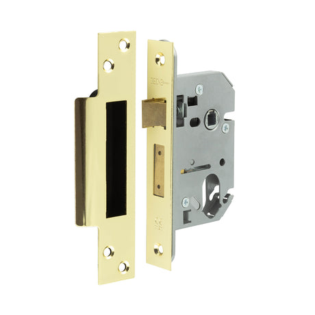High quality image of Frelan - Jedo Oval Profile Sashlocks 65mm Polished Brass Sku. JL1052PB