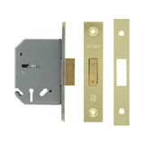 High quality image of Frelan - Jedo 3 Lever Deadlocks 65mm Polished Brass Sku. JL1092PB