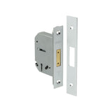 High quality image of Frelan - Jedo 3 Lever Deadlocks 65mm Satin Chrome Sku. JL1092SC