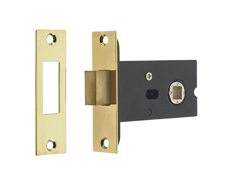 High quality image of Frelan - 76mm PB Bathroom deadbolt (5mm spindle) | Sku. jl190pb | available to order from Trade Door Handles in Kendal.