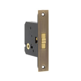 High quality image of Frelan - Jedo Sliding Door Bathroom Lock Antique Brass Sku. JL840AB