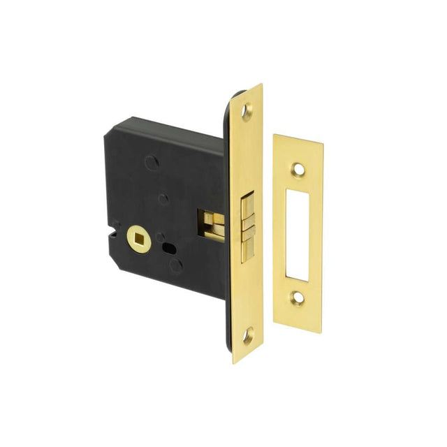 High quality image of Burlington - PB Bathroom sliding door lock | Sku. jl840pb | available to order from Trade Door Handles in Kendal.