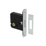 High quality image of Frelan - Jedo Sliding Door Bathroom Lock Satin Chrome Sku. JL840SC