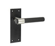 High quality image of Frelan - Nero T-Bar Door Handles on Latchplate Black Sku. JMB100