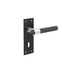 High quality image of Frelan - Nero T-Bar Door Handles on Lockplate Black Sku. JMB101