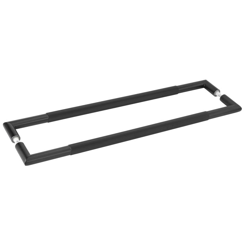 High quality image of Frelan - Three One Six Diamond Pull Handles 600x25mm Back to Back Black Sku. JMB11