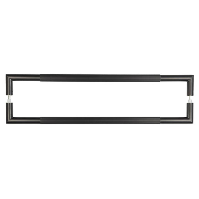High quality image of Frelan - Three One Six Linear Pull Handles 600x25mm Back to Back Black Sku. JMB15