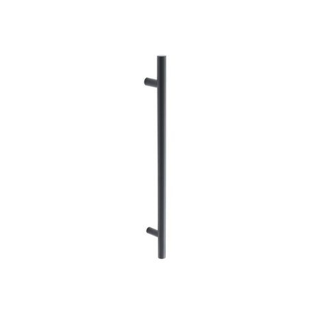 High quality image of Frelan - Nero Guardsman Pull Handles 600x25mm Bolt Through Matt Black Sku. JMB222B