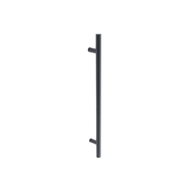 High quality image of Frelan - Nero Guardsman Pull Handles 600x25mm Bolt Through Matt Black Sku. JMB222B
