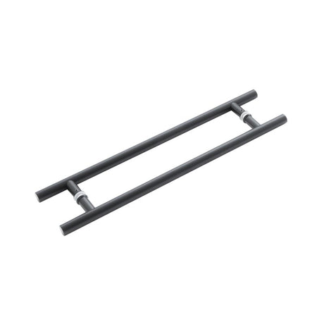 High quality image of Frelan - Nero Guardsman Pull Handles 600x25mm Back to Back Matt Black Sku. JMB223B