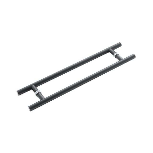 High quality image of Frelan - Nero Guardsman Pull Handles 600x25mm Back to Back Matt Black Sku. JMB223B