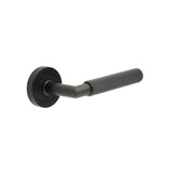 High quality image of Frelan - Three One Six Diamond Knurled Door Handle Black Sku. JMB401